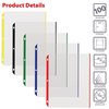 Better Office Products Sheet Protectors, Color Coded Edge, 8.5in. x 11in. 5 Assorted Colors, 100PK 81910